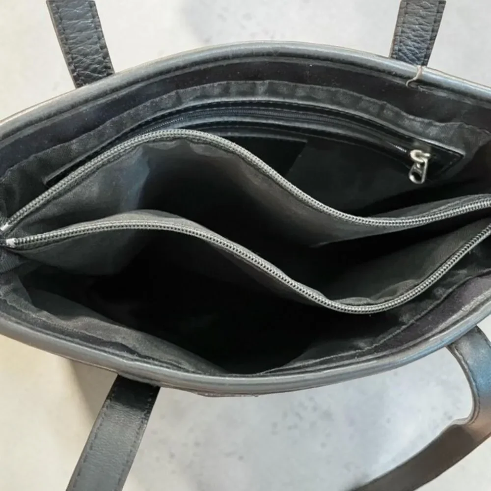 Vintage Coach Neo Lunch Tote Black Neoprene Leather Trim Bag 6201 EUC
